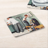 Vor dem Schuss oder am Doktor Rechteckiger Pappuntersetzer (angewinkelt)