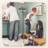 Vor dem Schuss oder am Doktor Rechteckiger Pappuntersetzer (Vorderseite)