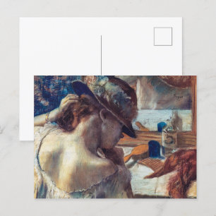 Vor dem Spiegel   Edgar Degas   Postkarte