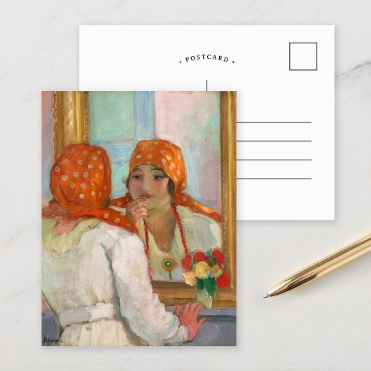 Vor dem Spiegel | Henri Lebasque Postkarte