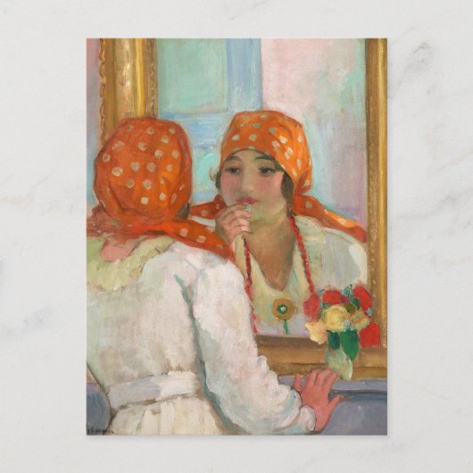 Vor dem Spiegel | Henri Lebasque Postkarte (Vorderseite)