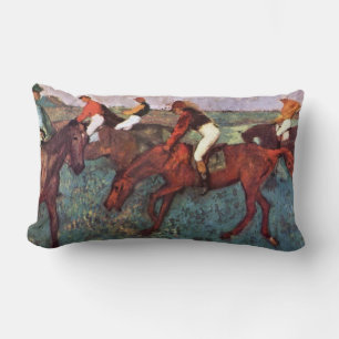 Vor dem Start des Jockeis-Trainings - Degas-Malere Lendenkissen