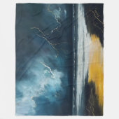Vor dem Sturm – Abstrakte Meereslandschaft Fleecedecke (Vorderseite)