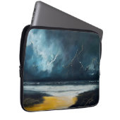 Vor dem Sturm – Abstrakte Meereslandschaft Laptopschutzhülle (Vorne Rechts)