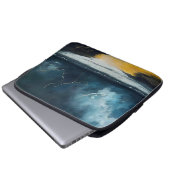 Vor dem Sturm – Abstrakte Meereslandschaft Laptopschutzhülle (Vorne Knopf)