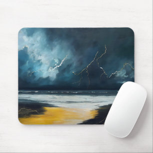 Vor dem Sturm – Abstrakte Meereslandschaft Mousepad