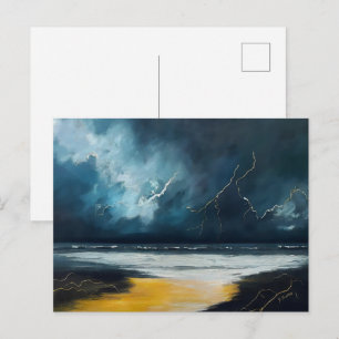 Vor dem Sturm – Abstrakte Meereslandschaft Postkarte