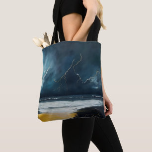 Vor dem Sturm – Abstrakte Seelandschaft Tasche