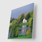 Vor dem Sturm Quadratische Wanduhr (Winkel)