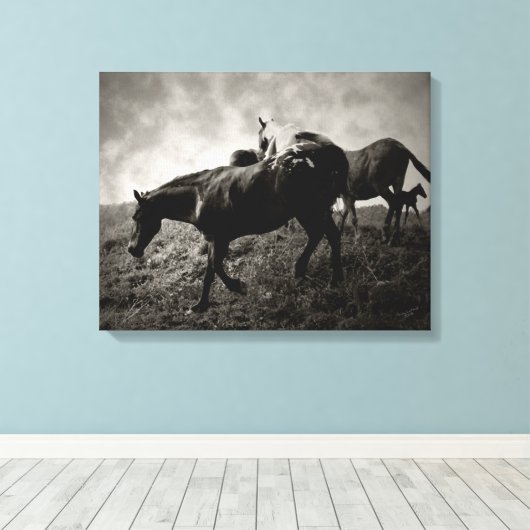 Vor dem Sturm überwältigte Canvas Leinwanddruck (Insitu (Holzboden))