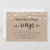 Vor dem Umtausch Rennen, rustikale Probe Abendesse Einladung (Vorderseite)