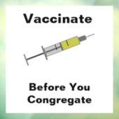 Vor der Anwendung impfen Fensteraufkleber (Blatt 3)