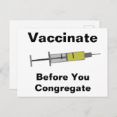 Vor der Anwendung impfen Postkarte (Vorne/Hinten)