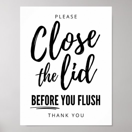 Vor der Flush die nahe Lende verringern Poster (Vorne)