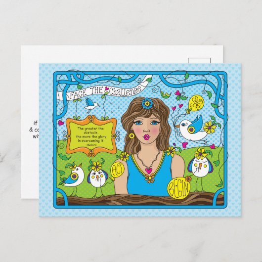 Vor der Herausforderung_ Postkarte (Vorne/Hinten)