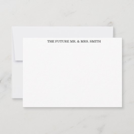 vor der Hochzeit danke Ihnen Hinweise Mitteilungskarte (Vorderseite)