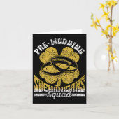 Vor der Hochzeit Shenanigans Squad Groom Bride Par Karte (Gelbe Blume)