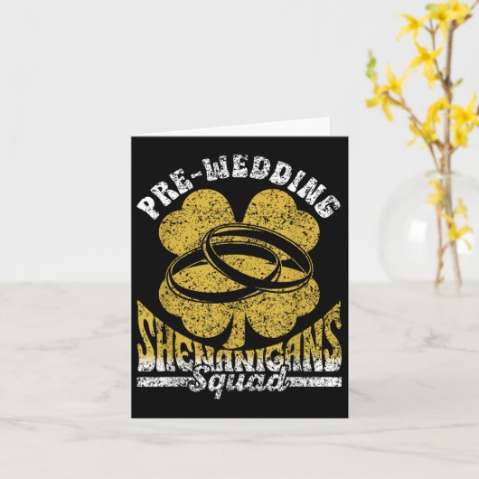 Vor der Hochzeit Shenanigans Squad Groom Bride Par Karte (Gelbe Blume)