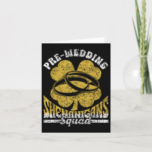 Vor der Hochzeit Shenanigans Squad Groom Bride Par Karte