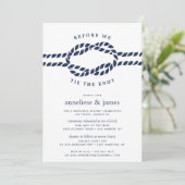 Vor der Krawatte der Knot-Probe-Dinner Einladung (Stehend Vorderseite)