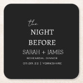 Vor der Minimalistischen Probe Abendessen Party Rechteckiger Pappuntersetzer (Vorderseite)