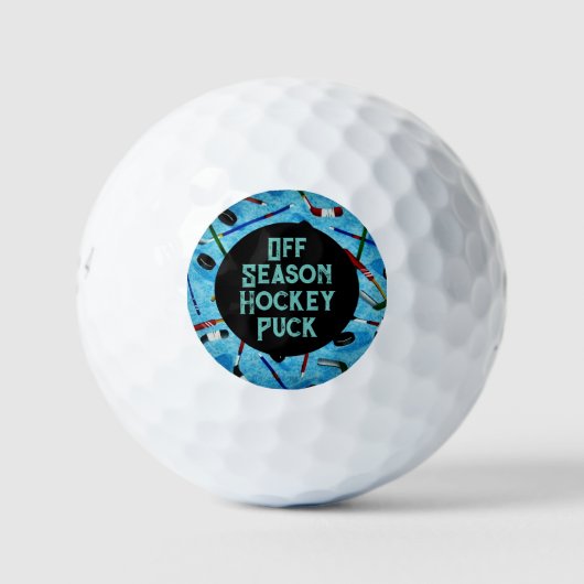 Vor der Saison Hockey Puck Golf Balls Golfball (Vorderseite)