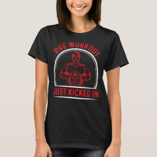 Vor der Schulung, nur in Bodybuilder gestartet T-Shirt