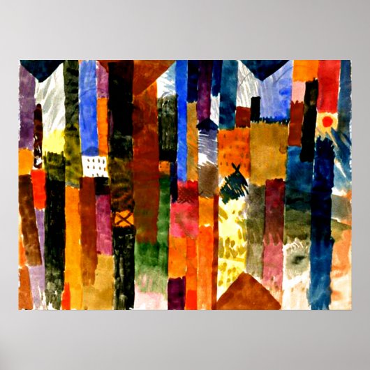 Vor der Stadt von Paul Klee Poster (Vorne)