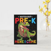 Vor der Tür komme ich Dinosaurier zurück zu den Sc Karte (Gelbe Blume)