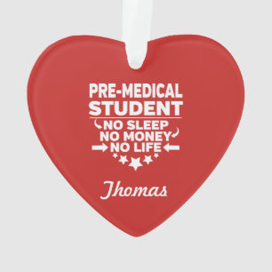 Vor der Uni Student No Life oder Money Ornament