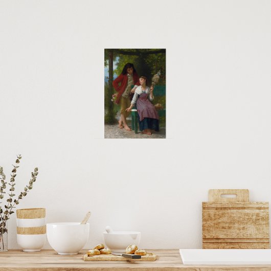 Vor der Verlobung von William-Adolphe Bouguerea Poster (Küche)