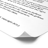 "Vor drei Tagen" Ostergedicht Poster (Ecke)