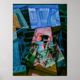 Vor einem Fenster öffnen Poster