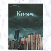 Vor einem Gewitter in Hanoi und Vietnam Postkarte