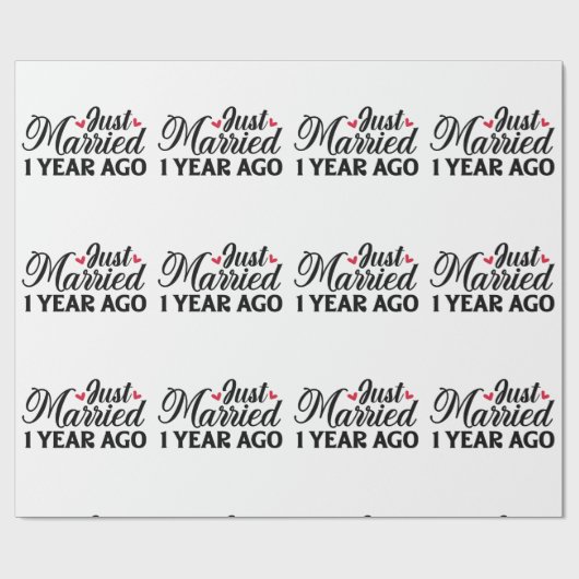 Vor einem Jahr noch verheiratet Geschenkpapier (Flach)