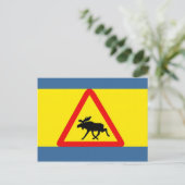 vor Elch Postkarte (Stehend Vorderseite)