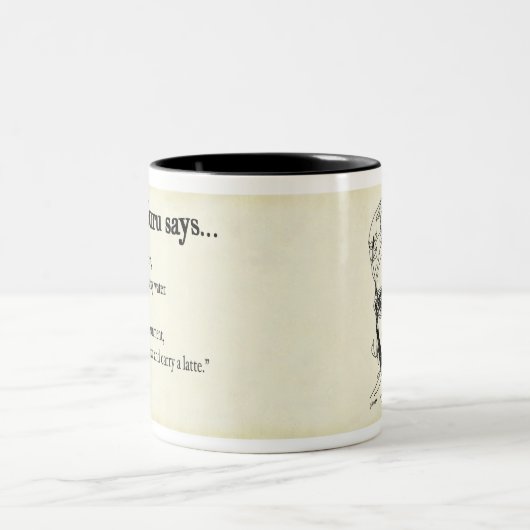 Vor Erleuchtung-Hieb-Holz und tragen Sie Wasser…. Zweifarbige Tasse (Mittel)