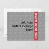 Vor Flug entfernen - Avaiation Postkarte (Vorne/Hinten)