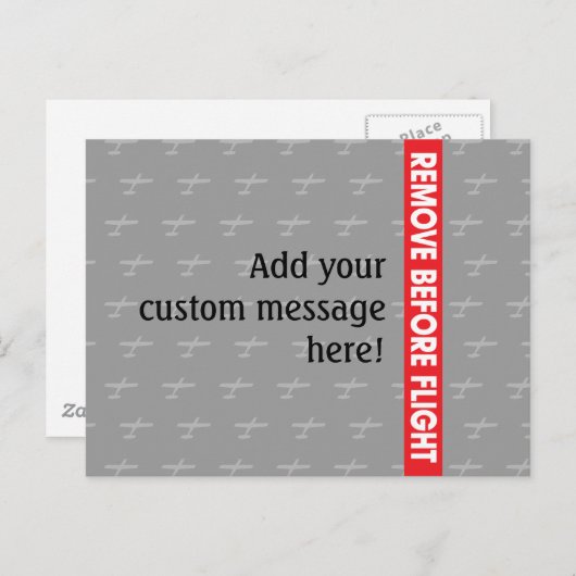 Vor Flug entfernen - Avaiation Postkarte (Vorne/Hinten)