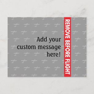 Vor Flug entfernen - Avaiation Postkarte