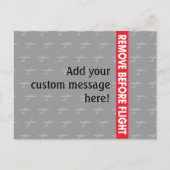 Vor Flug entfernen - Avaiation Postkarte (Vorderseite)