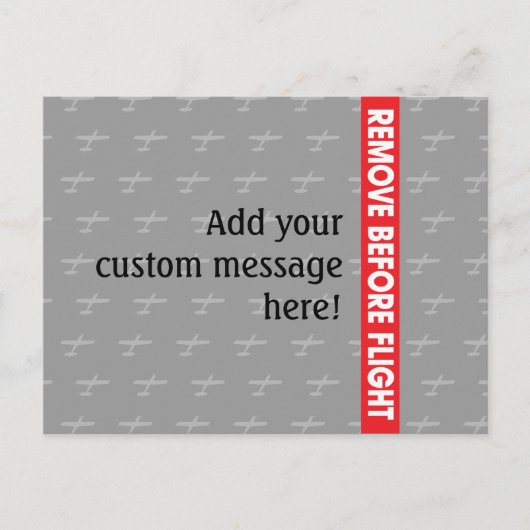 Vor Flug entfernen - Avaiation Postkarte (Vorderseite)