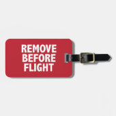 Vor Flug entfernen Gepäckanhänger (Vorderseite horizontal)