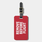 Vor Flug entfernen Gepäckanhänger (Vorderseite vertikal)