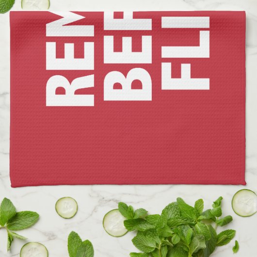 Vor Flug entfernen Küchentuch (Gefaltet)