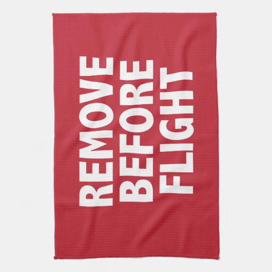 Vor Flug entfernen Küchentuch (Vertikal)