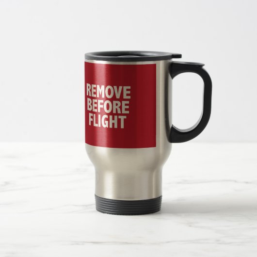 Vor Flug entfernen Reisebecher (Rechts)