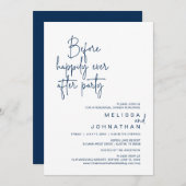 Vor glücklicherweise je nach Hochzeit Probe Party Einladung (Vorne/Hinten)