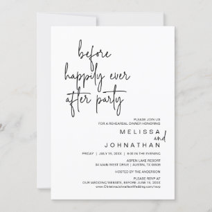 Vor glücklicherweise je nach Hochzeit Probe Party Einladung