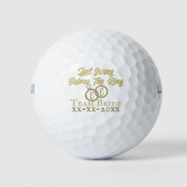 Vor Hochzeit Golf Party Weekend White Gold Bride Golfball